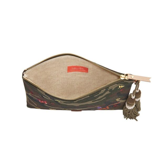 India Hicks Fortune Camo Pouch - New - Picture 2 of 4
